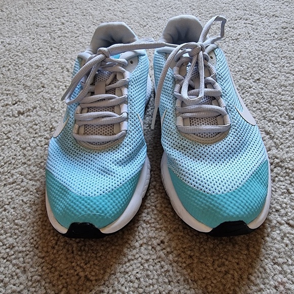 Nike Womens Run All Day 898484-004 Lace Up Blue White Running Shoes Size US 6 - Picture 6 of 11